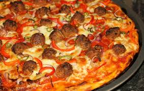 Meatball Pizza